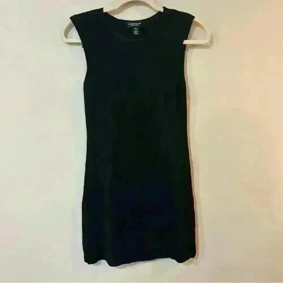 Lord & Taylor 100% Cashmere Black Form Fitting Knee Length Mini Dress Size XS - Picture 1 of 3